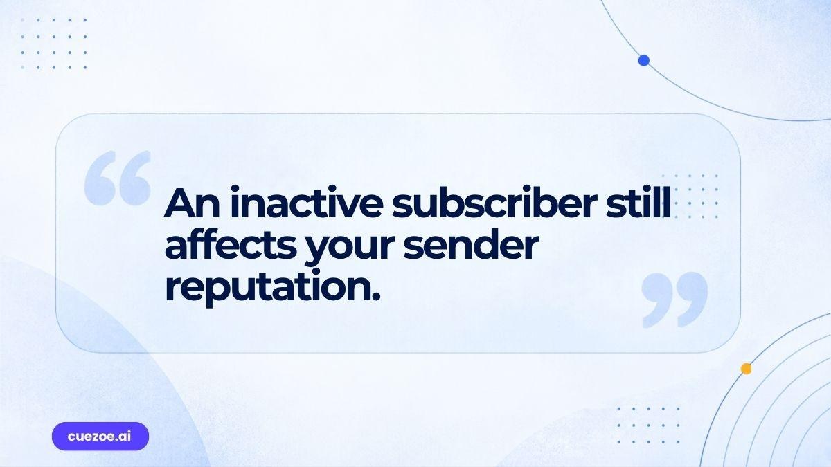 Quote: an inactive subscriber still affects your sender reputation
